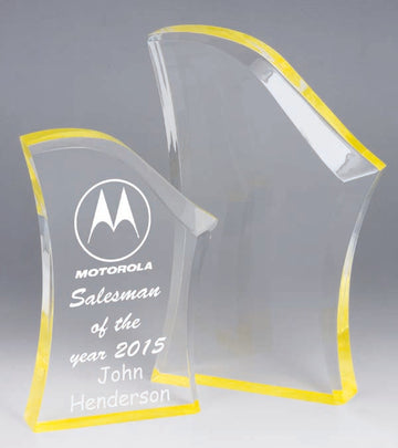 AA3781 Yellow Acrylic Award