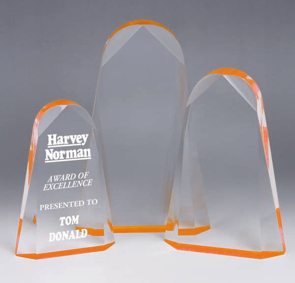 AA3784 Orange Acrylic Award