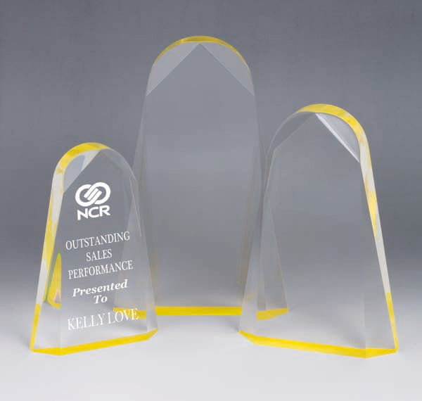 AA3784 Yellow Acrylic Award