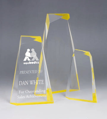 AA3821 Yellow Acrylic Award