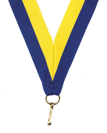 KK14 Yellow-Royal Blue Medal Ribbon