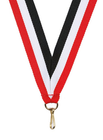 KK39 Red-White-Black Medal Ribbon