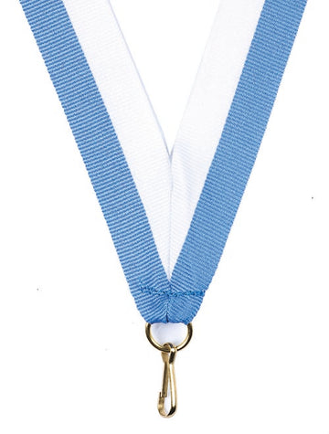 KK40 Sky Blue-White Medal Ribbon