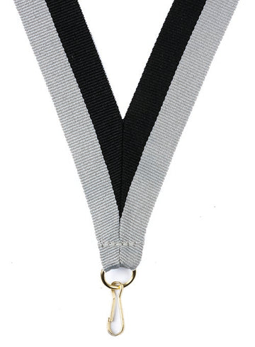 KK43 Grey-Black Medal Ribbon