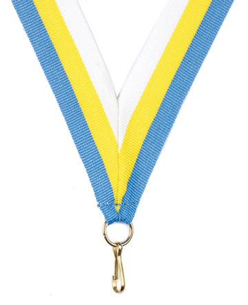 KK44 Sky Blue-Yellow-White Medal Ribbon