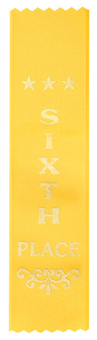 Sixth Ribbon Z06 Sixth Place Ribbon - RECOGNIZEME Trophies and Medals