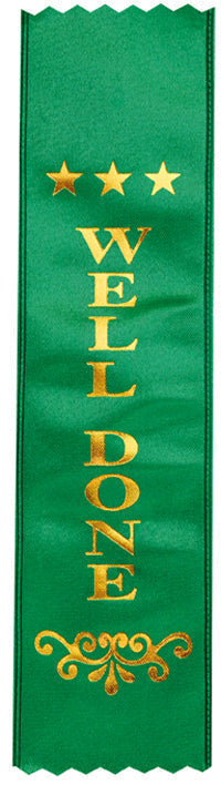 Green Well Done Ribbon